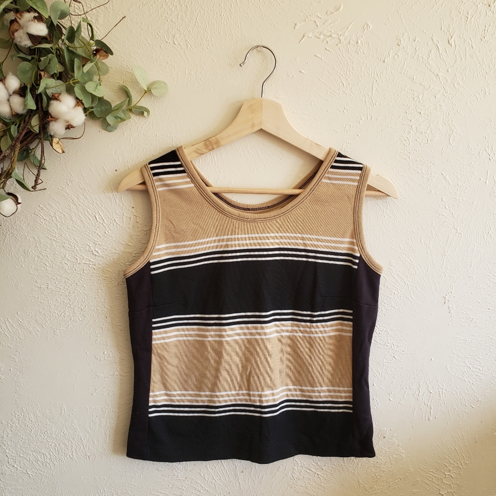 Vintage striped neutral tank top